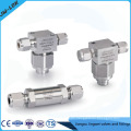Stainless steel high precision 1/2 inch bypass filter valve